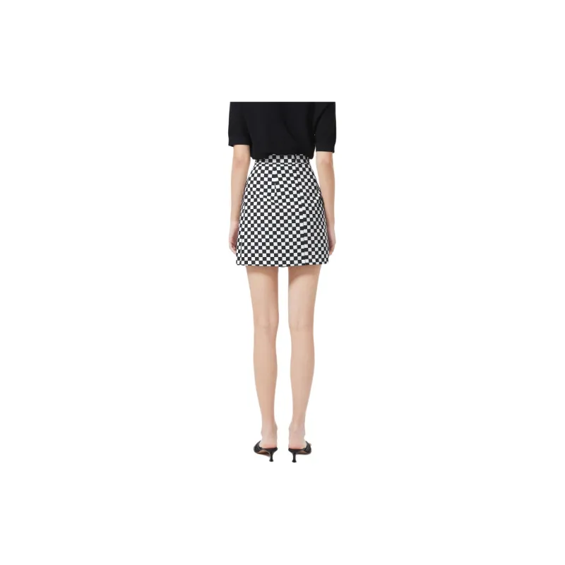 EICHITOO Casual Short Skirts Women's Black Plaid-1