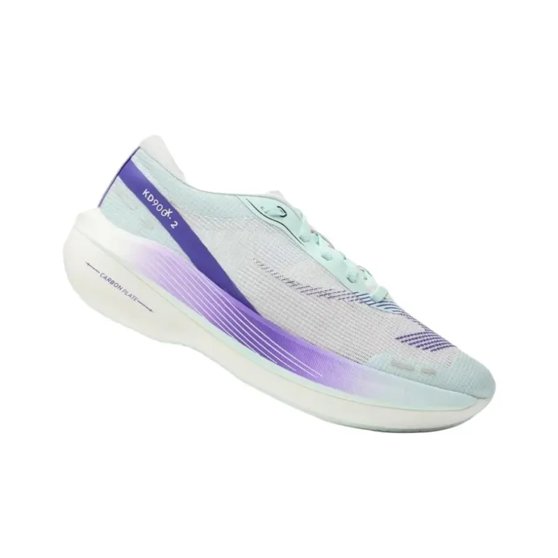 DECATHLON KD900 Anti Slip Wear Resistant Low Top Casual Running Shoes Men's White Purple Cyan-1