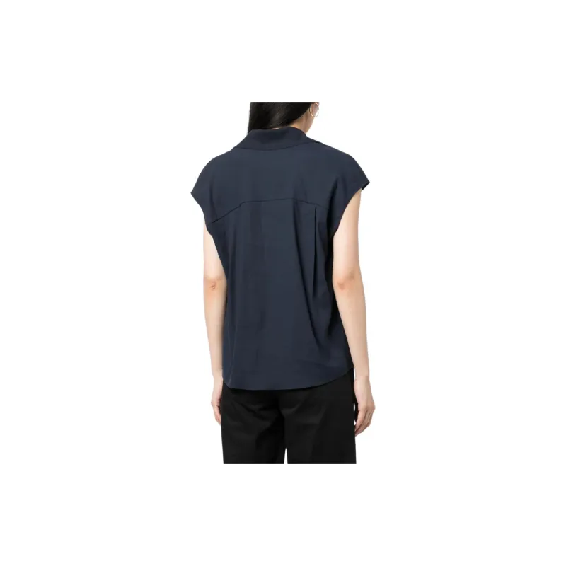 VINCE Cap sleeve Polo Shirt-1