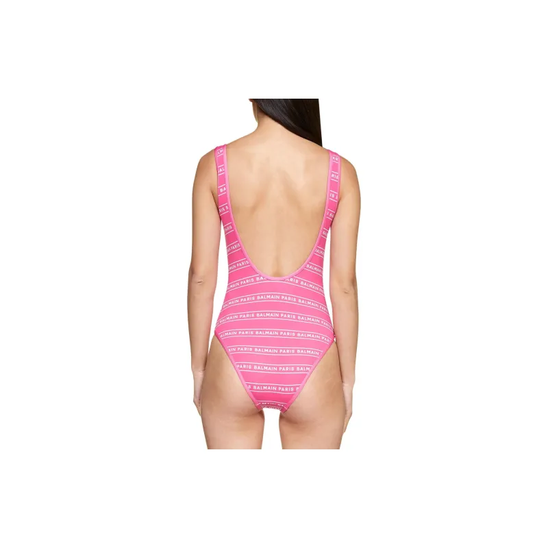 BALMAIN One-piece Swimsuit Women's Pink-3