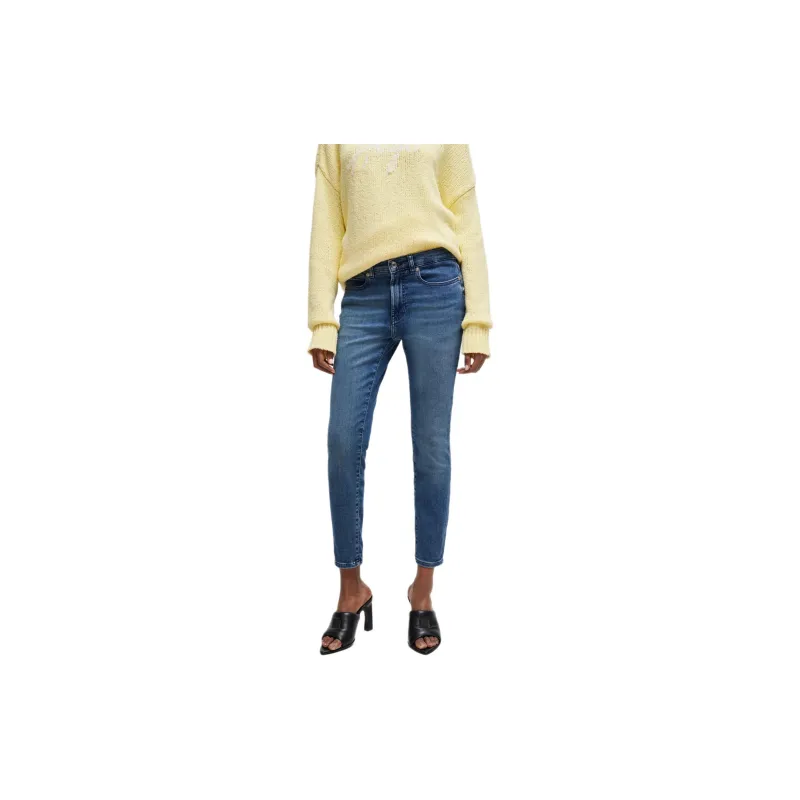 HUGO BOSS Skinny Fit Jeans In Blue Super Stretch Denim Jeans Women's Blue-2
