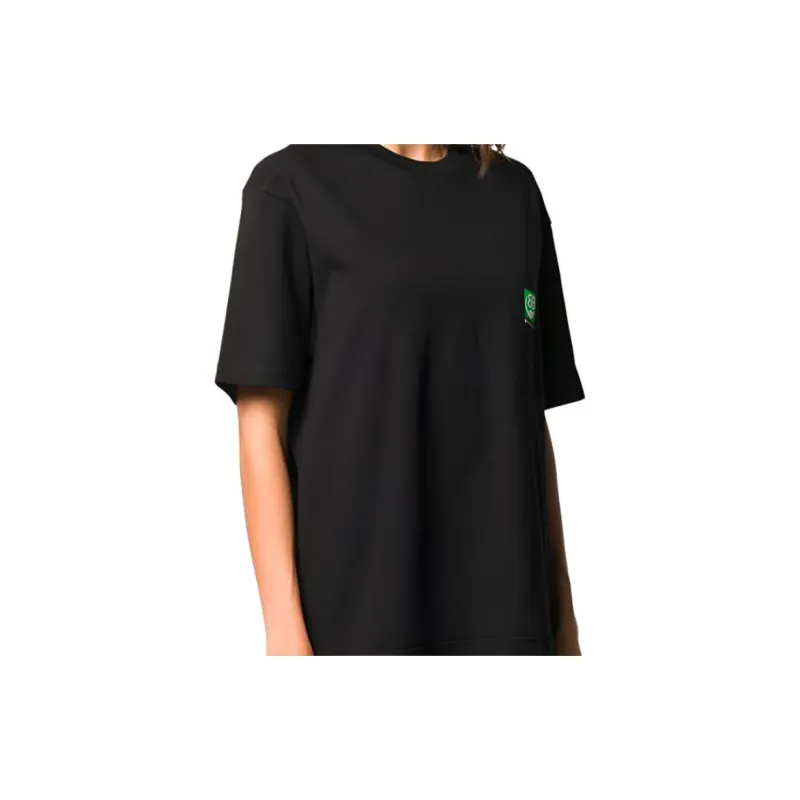 Balenciaga Drop Shoulder Sleeve T Shirt Women's Black Loose Fit-5
