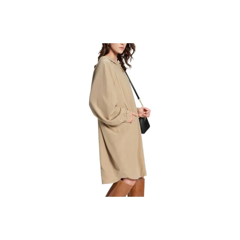 LOUIS VUITTON Long Sleeved Dresses Women's Khaki-3