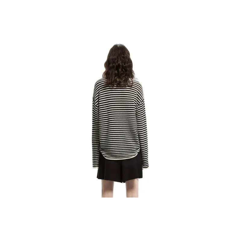 MOCO Knitwear Women's White Black-2