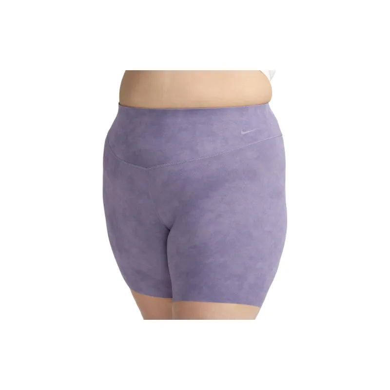 Nike Zenvy Tie-Dye Women's Gentle-Support High-Waisted 8' Biker Shorts Plus Size-1