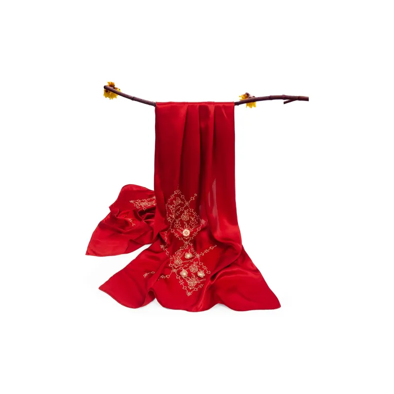 Shanghai Story 100% Mulberry Silk Scarves Women's Silk Elegance Peony, Gift Box Set-1