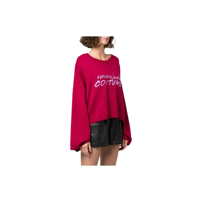 VERSACE JEANS COUTURE Embroidered logo Wide sleeve Jumper-3