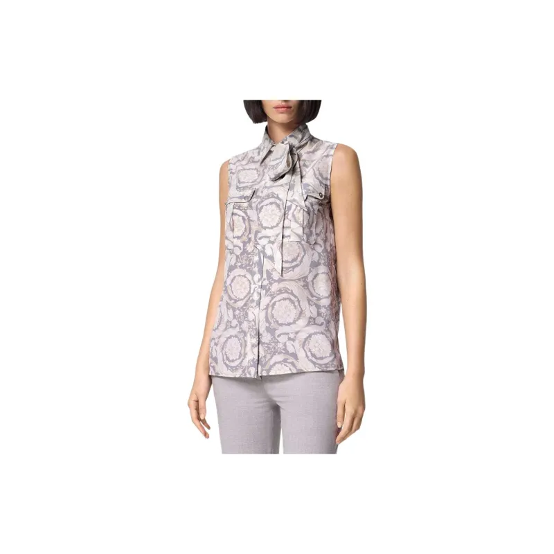 VERSACE Barocco Lavallière Silk Blouse-2