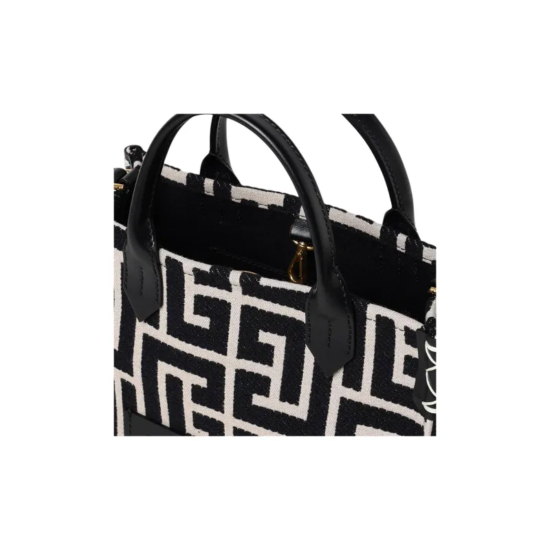 BALMAIN B Army Monogram Jacquard Small Tote Bag-2