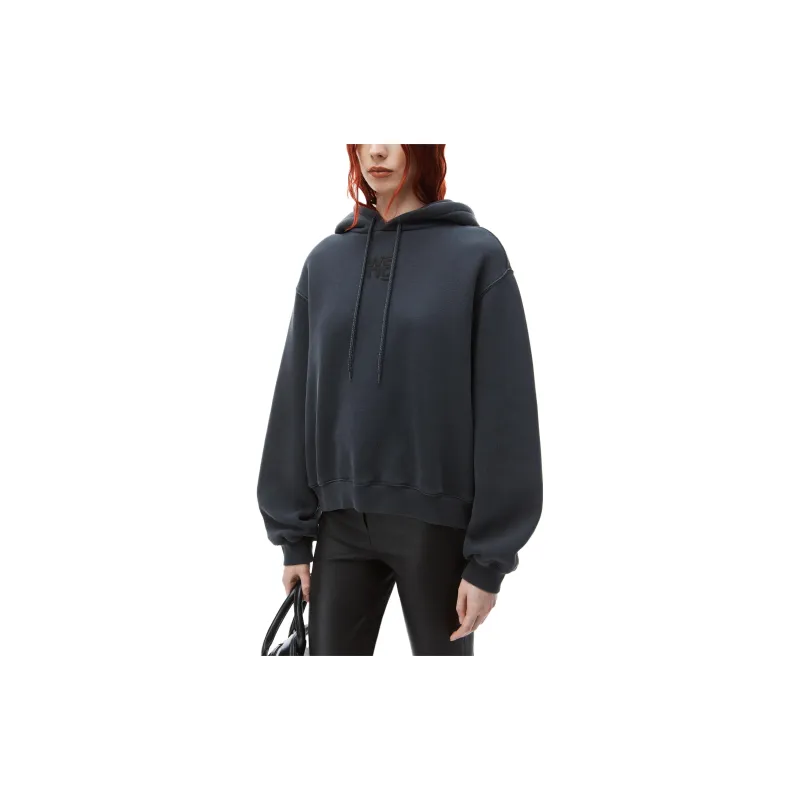 Alexander Wang Logo Printed Drawstring Hoodie-4