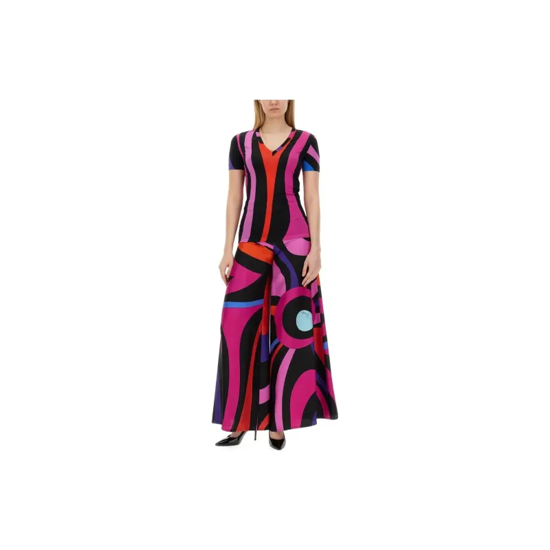 EMILIO PUCCI Marmo-print Satin T-shirt-2