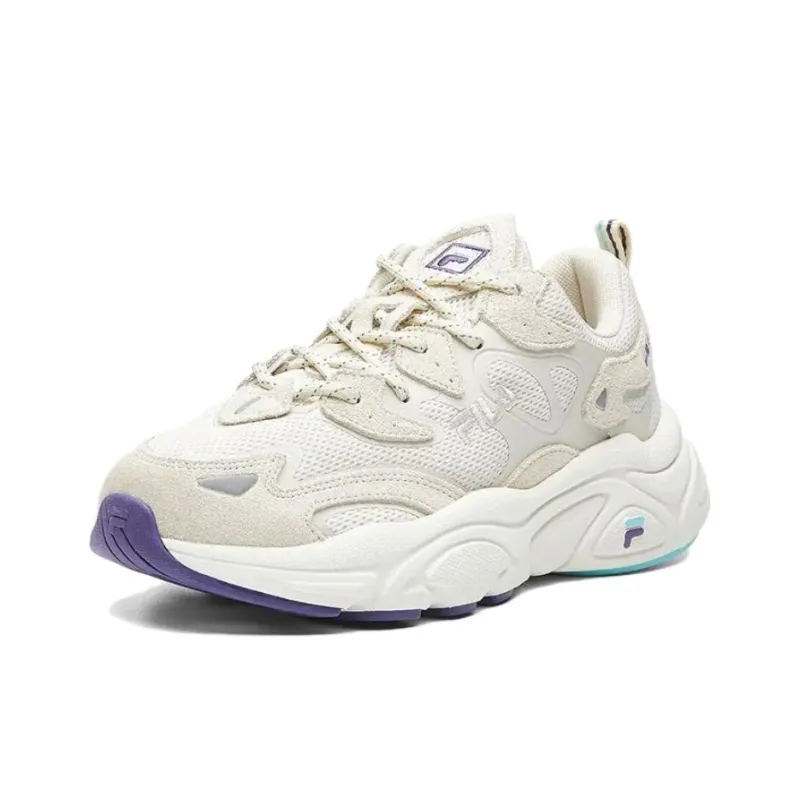 FILA Mars 1 Anti Slip Wear Resistant Low Top Chunky Sneakers Women's Milk White-2