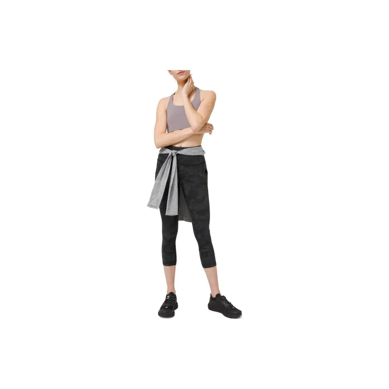 Lululemon Pace Rival Athletic Trousers Women's Black Gray Print-2