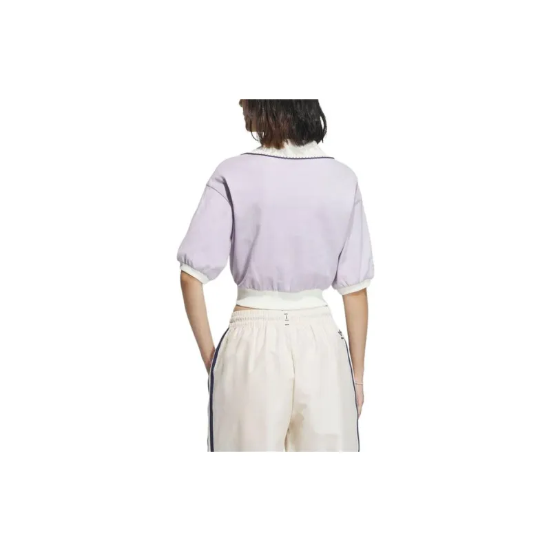 Adidas Originals Polo Shirt Women's Purple-1