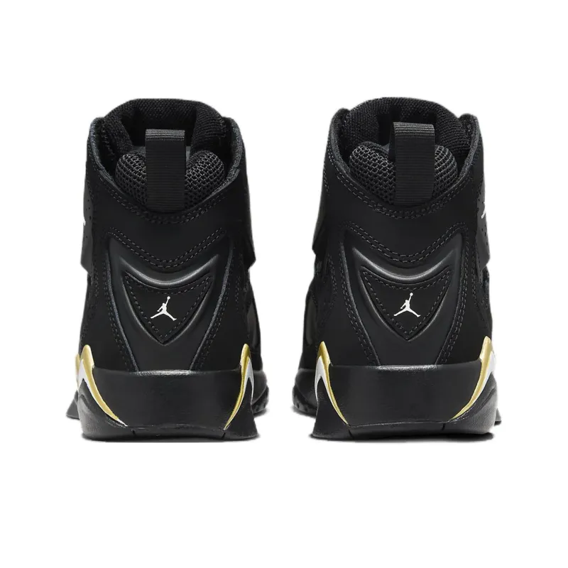 Jordan True Flight Anti-Slip Wear-Resistant High-Top Children's Basketball Shoes Black Teenagers-4
