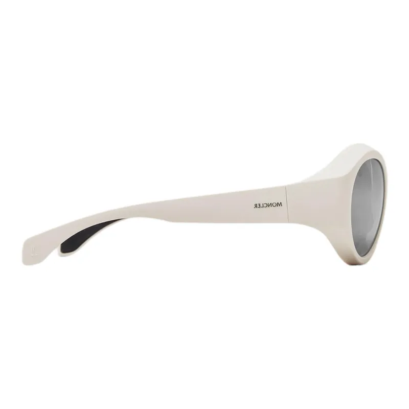 Moncler Injection Molded Plastic Oval Sunglasses Unisex White-2