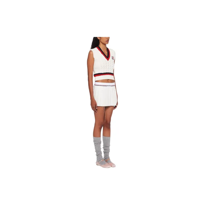 MIU MIU Casual Short Skirts Women's White-2