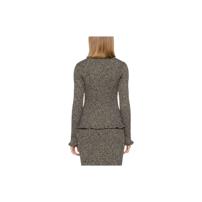 Blumarine Ribbed Knit Peplum Sweater-2