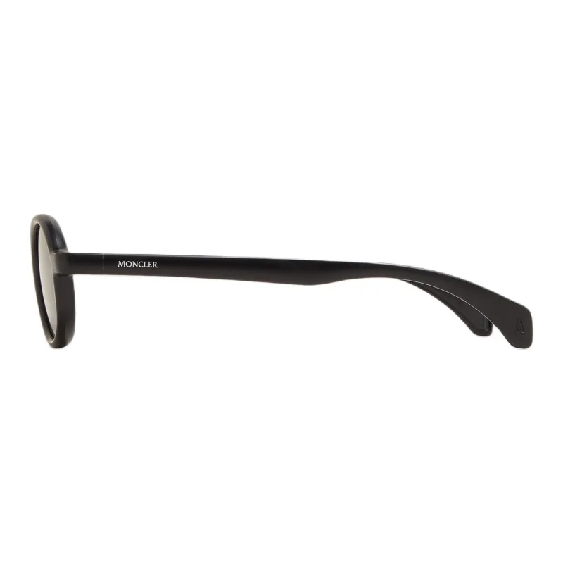 Moncler Injection Molded Plastic Oval Sunglasses Unisex Matte Black-1