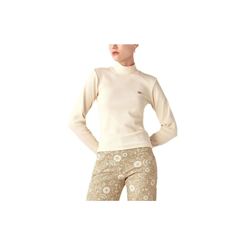 Dickies Marysville High Neck T-Shirt T-Shirt Women's Beige-1