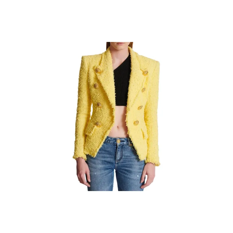 BALMAIN Jackets Coats Women's Yellow-5