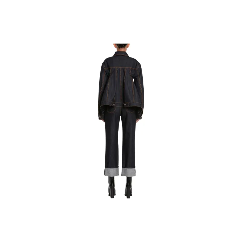 Alexander McQueen Denim Jackets Women's Blue-3