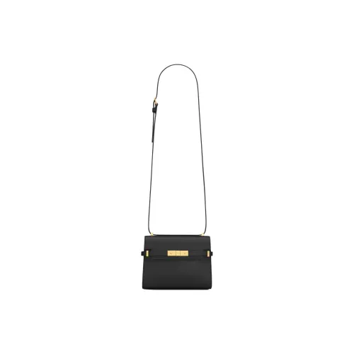 SAINT LAURENT SOLFERINO Cow Leather Shoulder Bag, Crossbody Bag Mini Women's Black