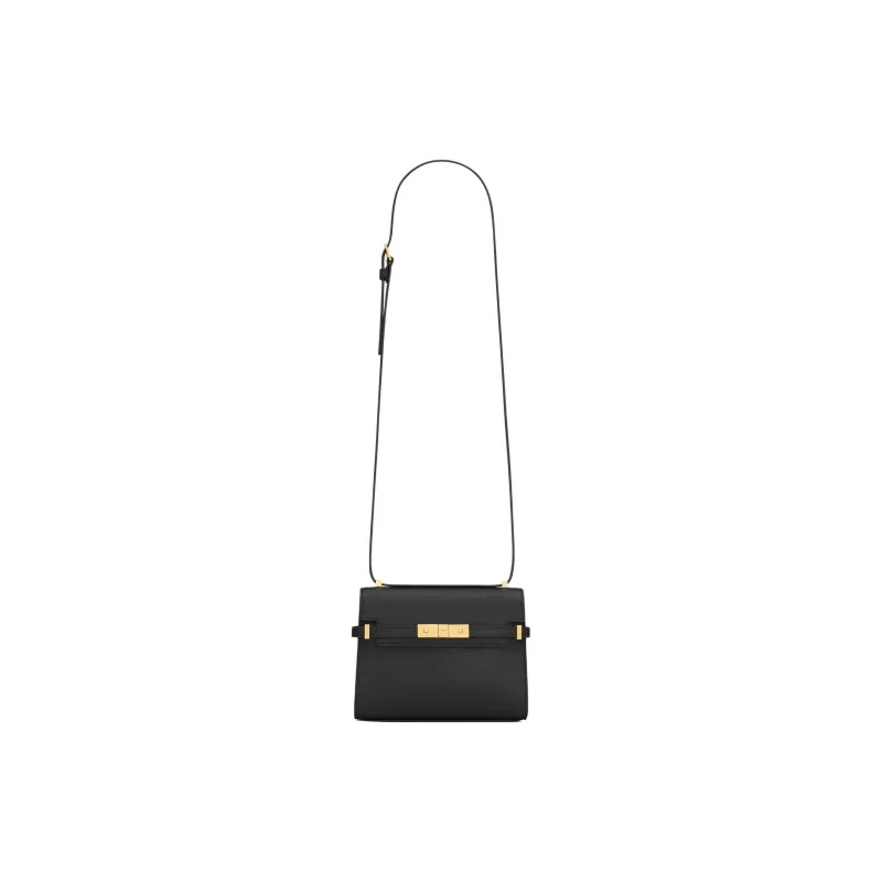 SAINT LAURENT SOLFERINO Cow Leather Shoulder Bag, Crossbody Bag Mini Women's Black-0