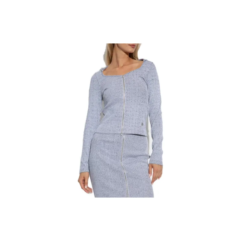 KENZO Zip Up Ribbed Cardigan-1