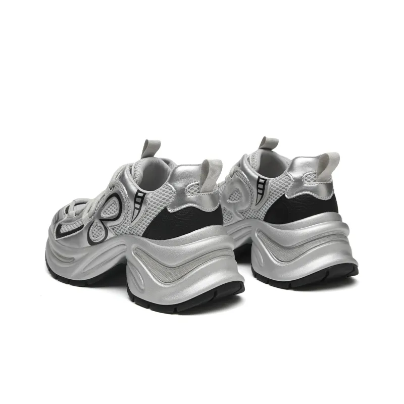RED DRAGONFLY Platform Chunky Sneakers Height Increasing Lightweight Breathable Trendy Sports & Casual Shoes Women's-3