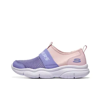 Skechers Kids Slip Resistant Cushioning Low Top Kids' Running Shoes Pink Purple Teenagers