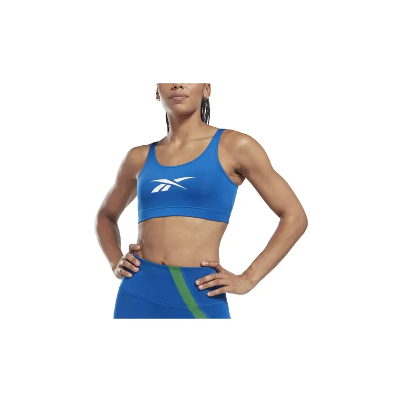 Reebok ID TRAIN BIG LOGO BRA Sports Underwear Women's Blue-2
