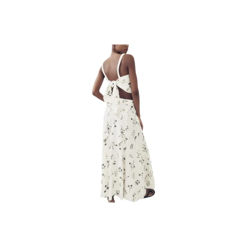 ZARA Casual Long Skirts Women's White-2
