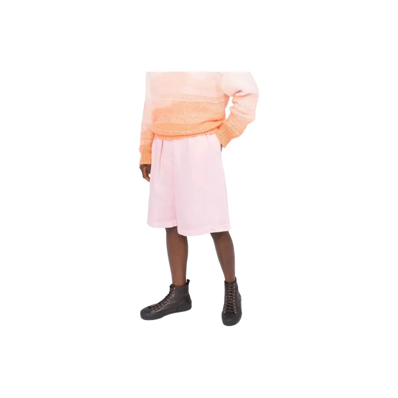 RAF SIMONS Pleated Denim Shorts-4