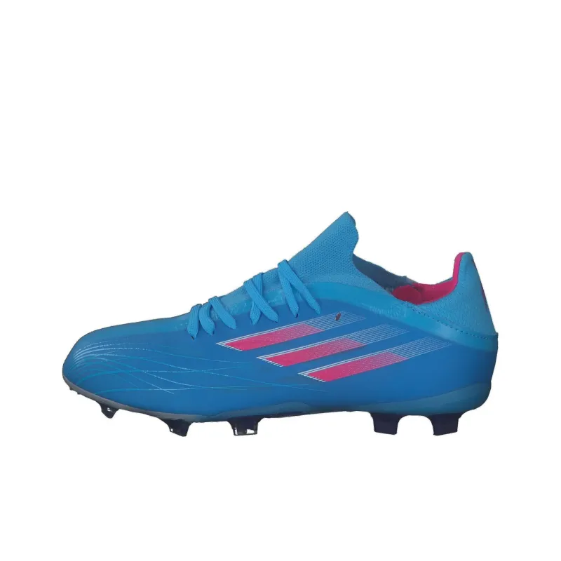 Adidas Anti Kick And Abrasion Resistant Low Top Kids' Soccer Shoes Blue Kids'-0