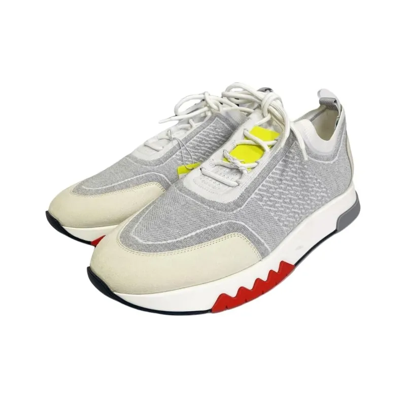 HERMES Addict Low Top Casual Shoes Men's Gray-2