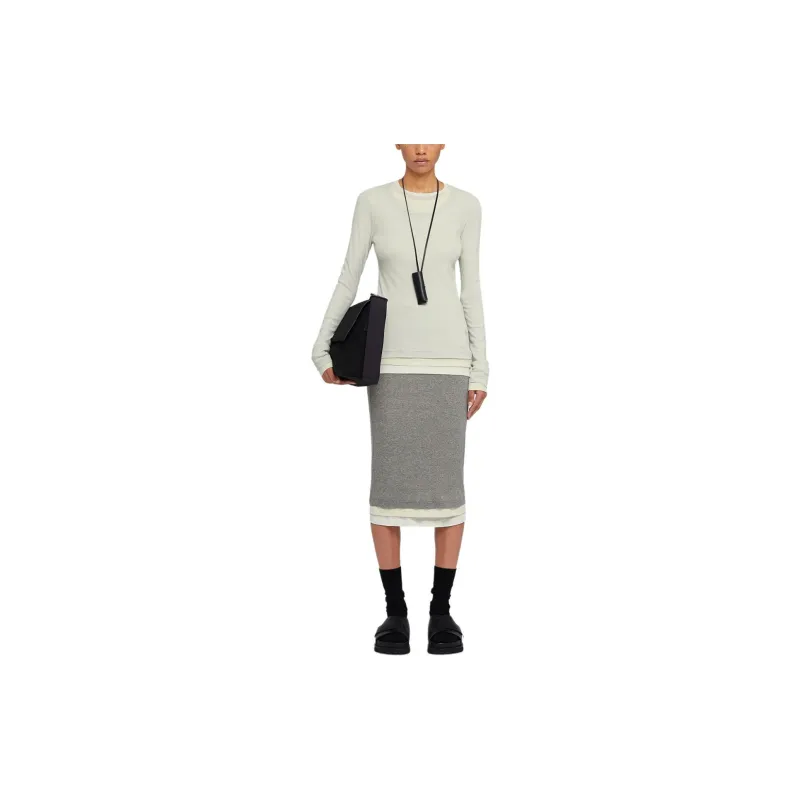 JIL SANDER Layered Cotton T shirt-1