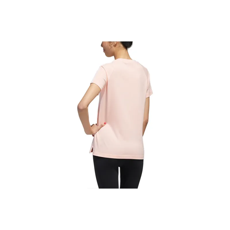Adidas Neo Raglan Sleeve T Shirt Women's Hazy Coral Pink-3