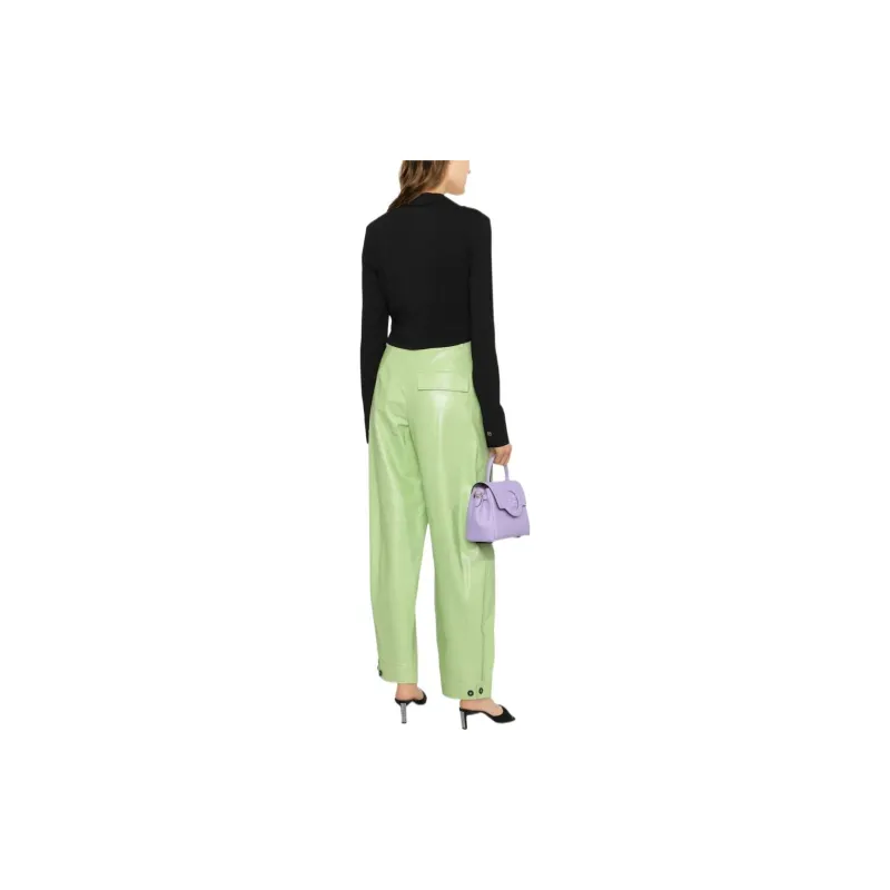 VERSACE Medusa Zipped Ruched Cropped Shirt-2