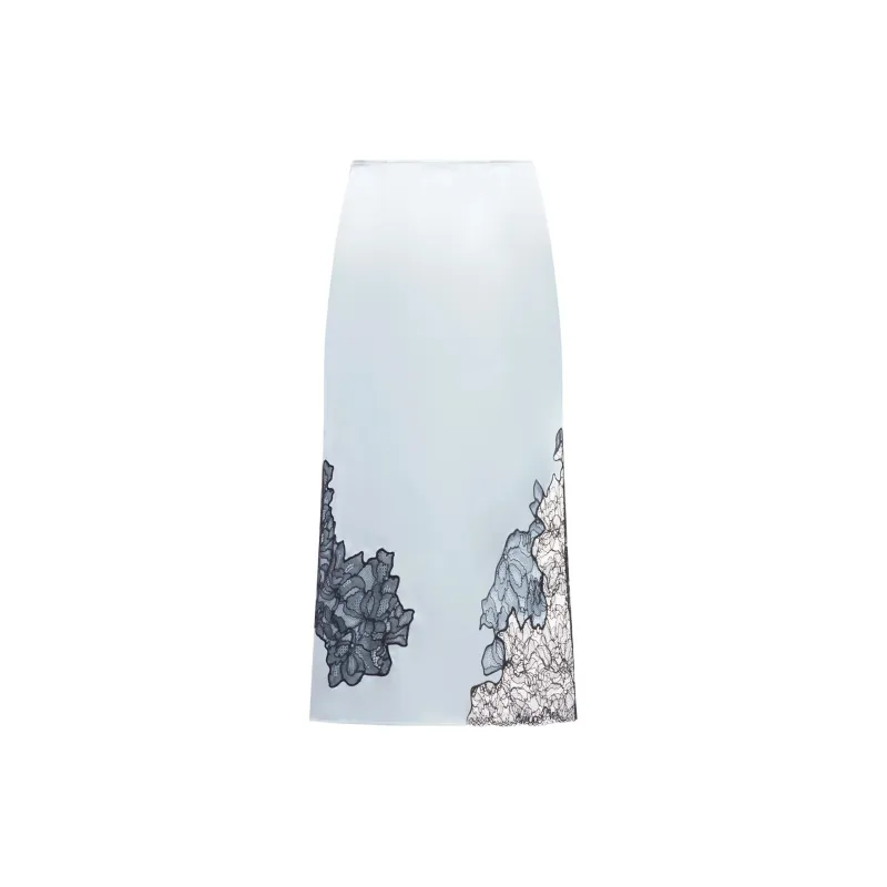 GANNI Floral Lace Midi Skirt-1