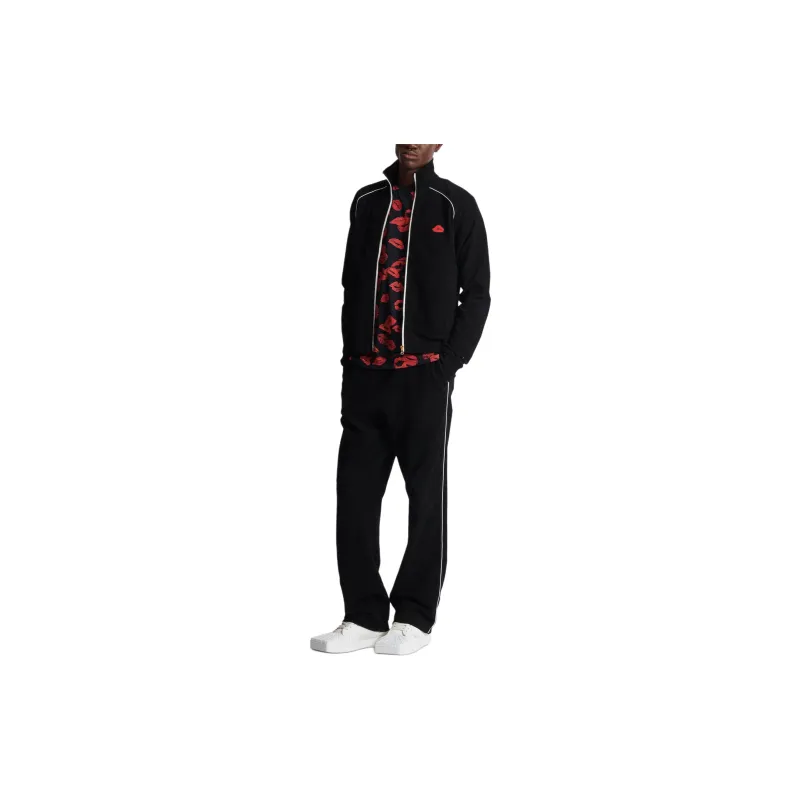 BALMAIN Monogram Velvet Cotton Joggers-1