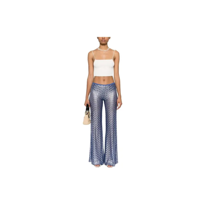 MISSONI Open Knitted Flared Trousers-1