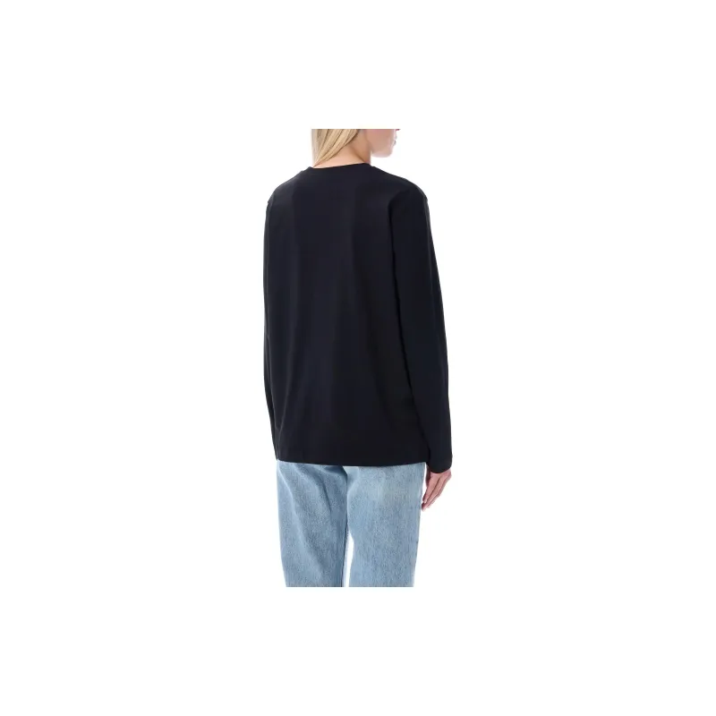 MSGM Logo Printed Long Sleeved T Shirt-2