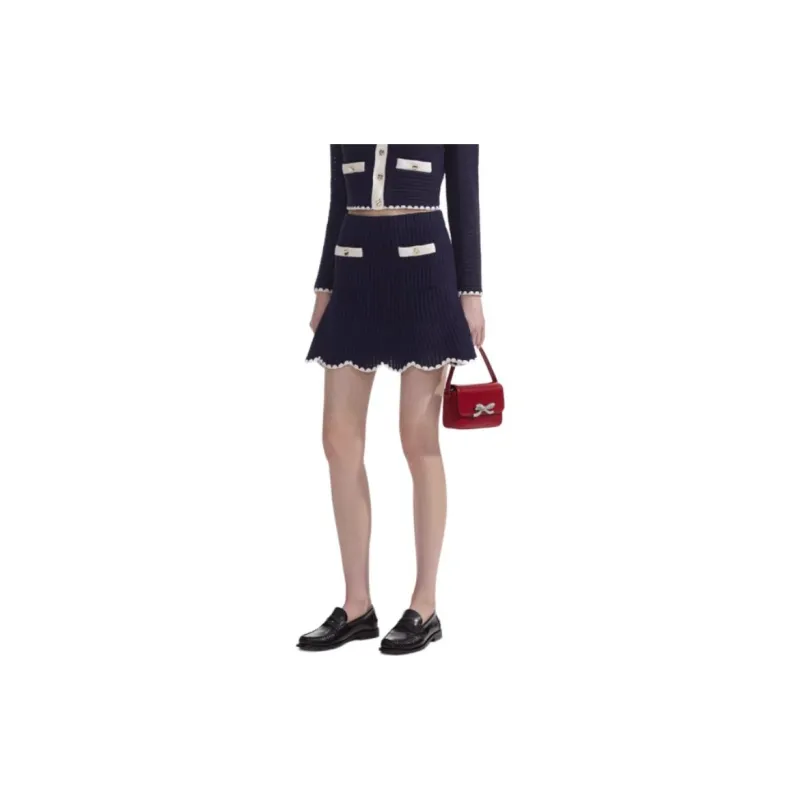 Self portrait Crochet knit Mini Skirt-3