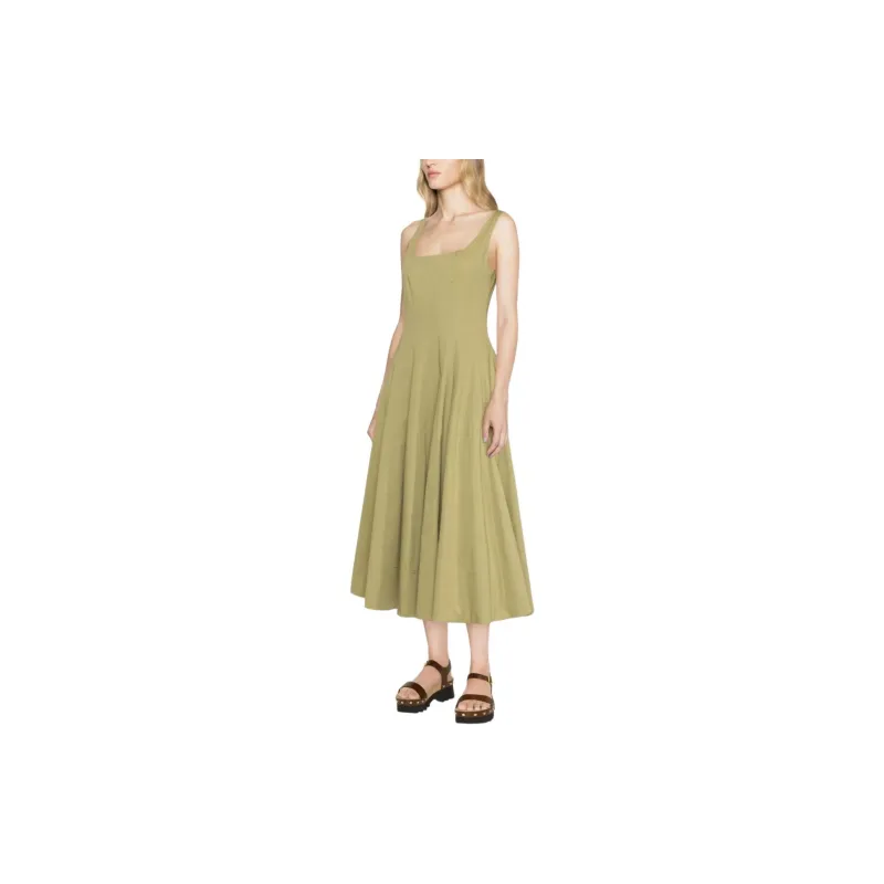 Staud Slip Dresses Women's Khaki-3