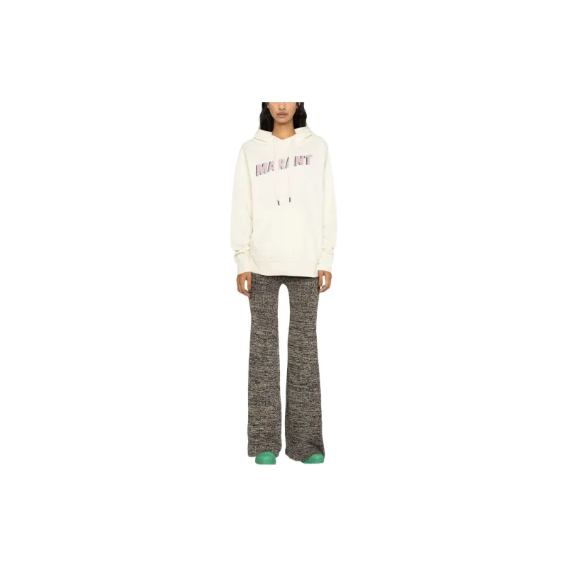 ISABEL MARANT Logo Printed Drawstring Hoodie-1