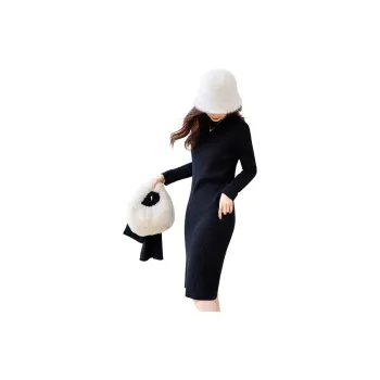 CARBAMMI Long Sleeved Dresses Women's Black