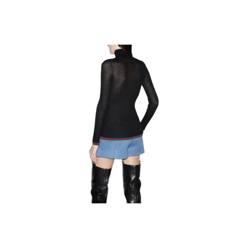 GUCCI Turtleneck Knitted Top-3