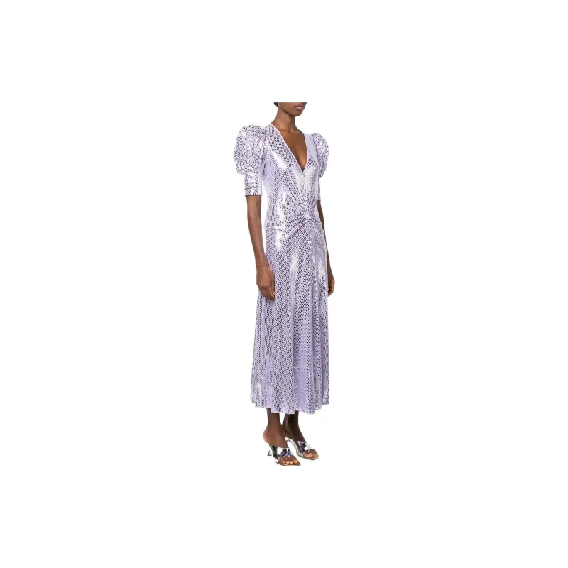 Rotate Short-Sleeved Dresses Women's Light Purple-3