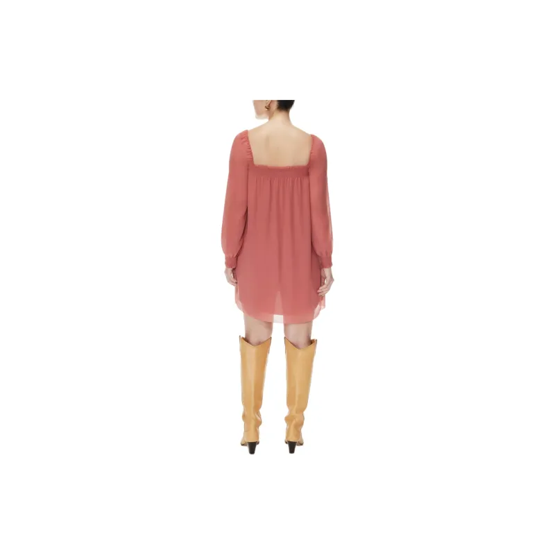 ARITZIA Wilfred Alana Dress Long-Sleeved Dresses Women's Warm Sienna Red-3